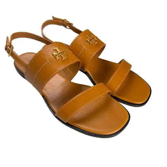 TORY BURCH Women's Vanchetta Leather Mini Everly Back Strap Flat Sandals - Picture 5 of 8